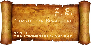 Pruzsinszky Robertina névjegykártya